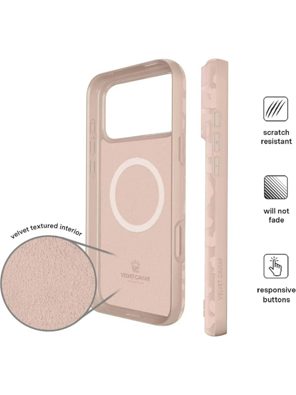 Stylish Nude Leopard iPhone 17 Pro Case | MagSafe Compatible | 10ft Drop Tested